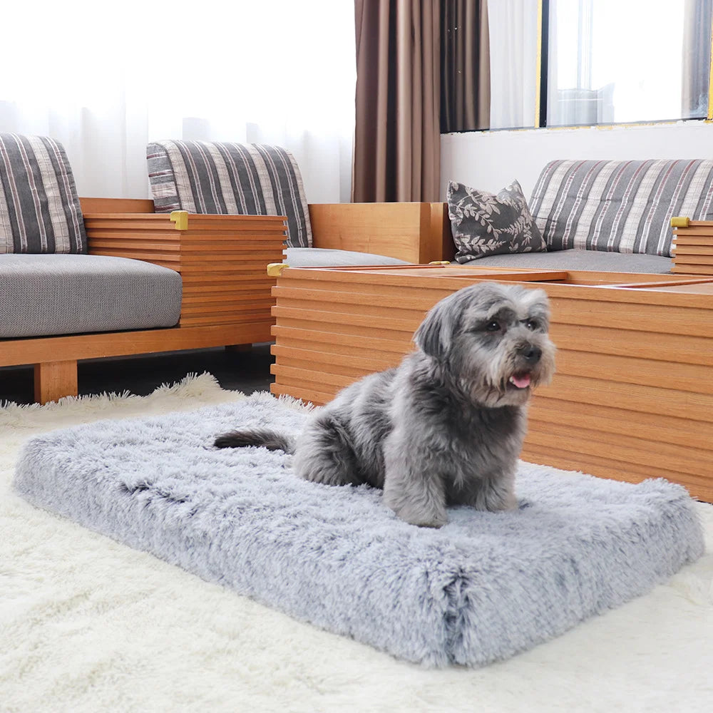 Warm Plush Square Dog Kennel Bed Sofa - Pet Market Palace