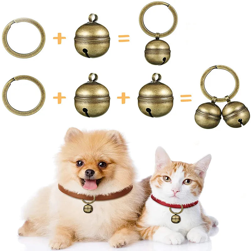 Cat Dog Bronze Collar Brass Bells - Pet Market Palace