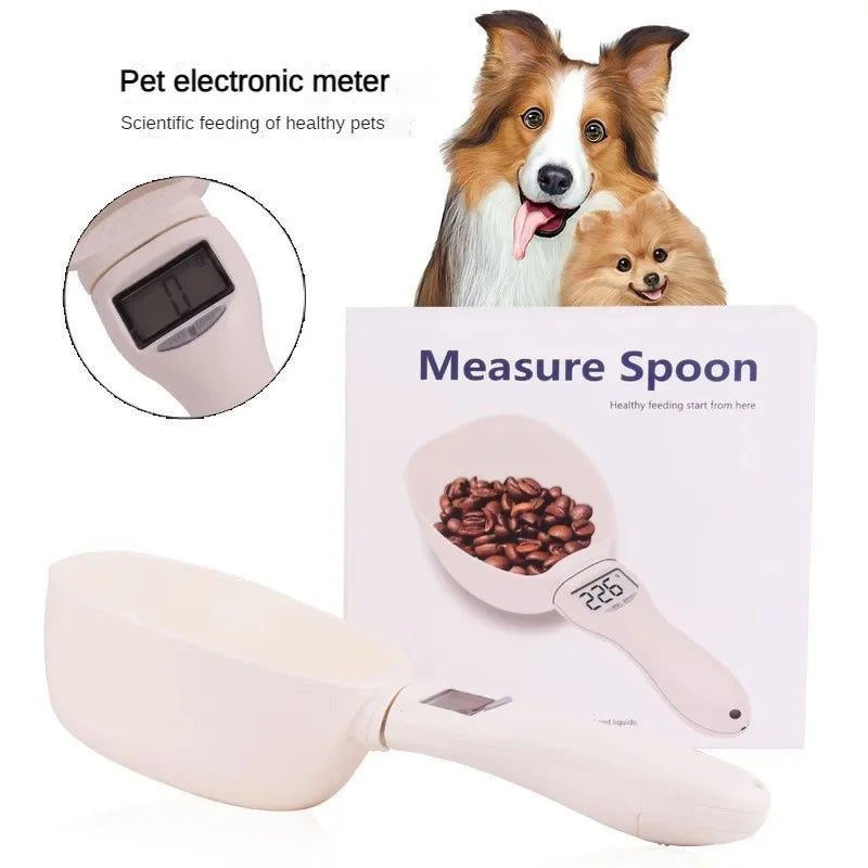 Electronic weighing scale for pet food