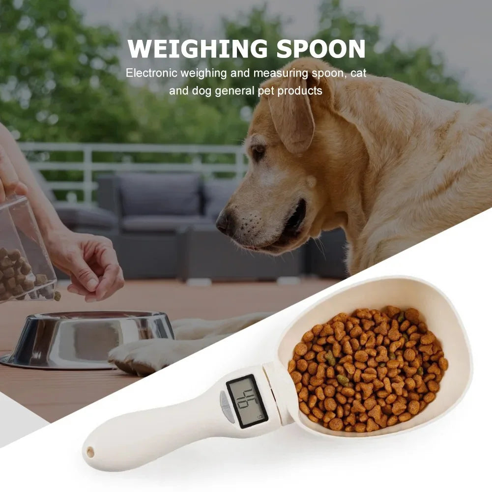 Electronic weighing scale for pet food