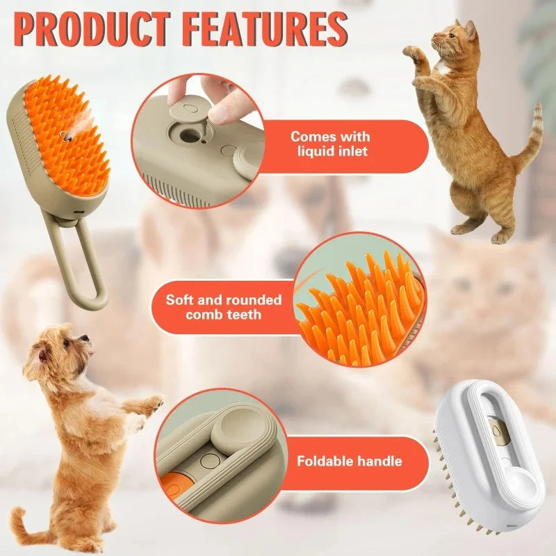 Multifunctional 3-in-1 Pet Grooming Comb - For Cats and Dogs