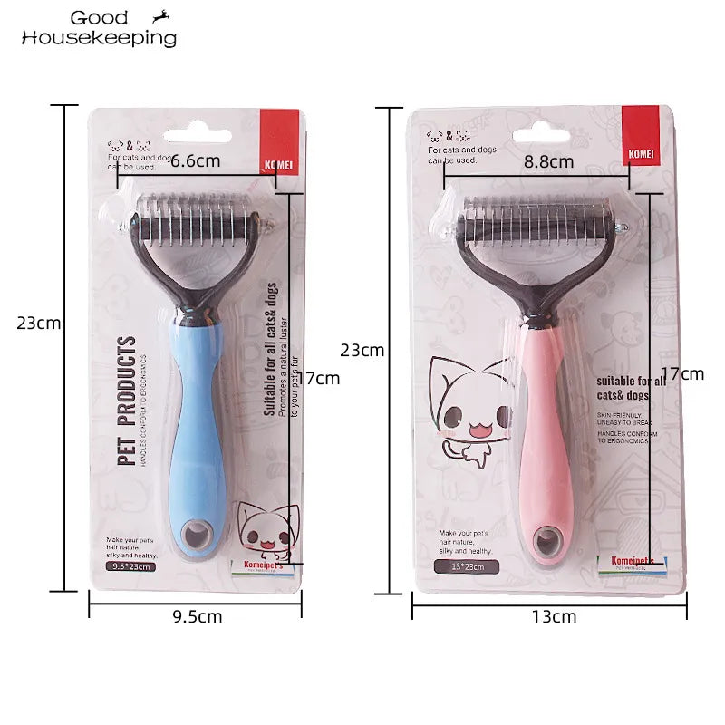 Pets Fur Knot Cutter Dog Grooming Shedding Tools Pet Cat Hair Removal Comb Brush Double sided Pet Products Suppliers - Pet Market Palace