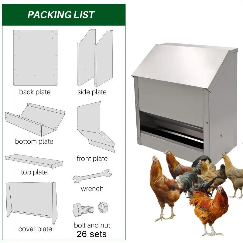 10L Stainless Steel Chicken Feed