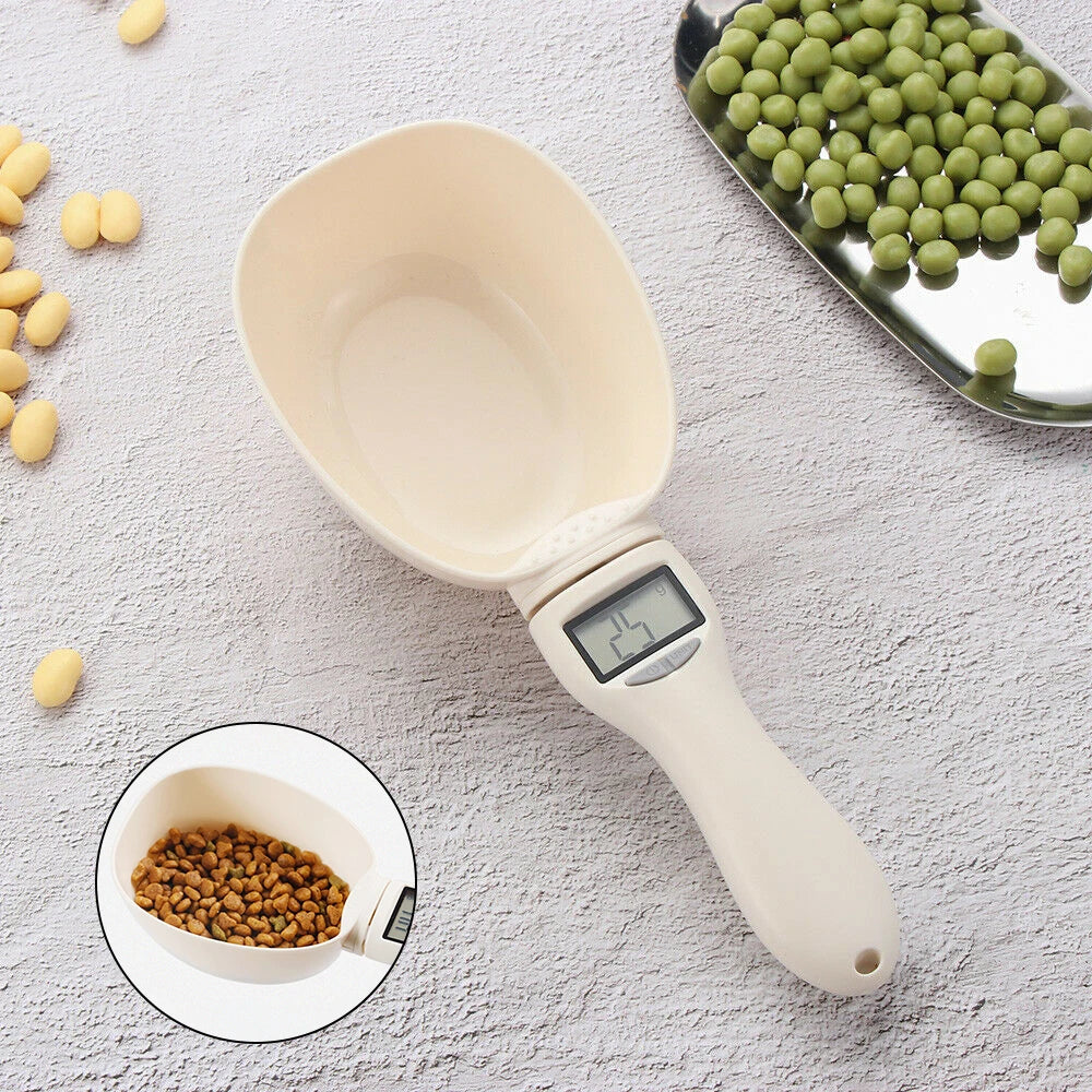 Electronic weighing scale for pet food