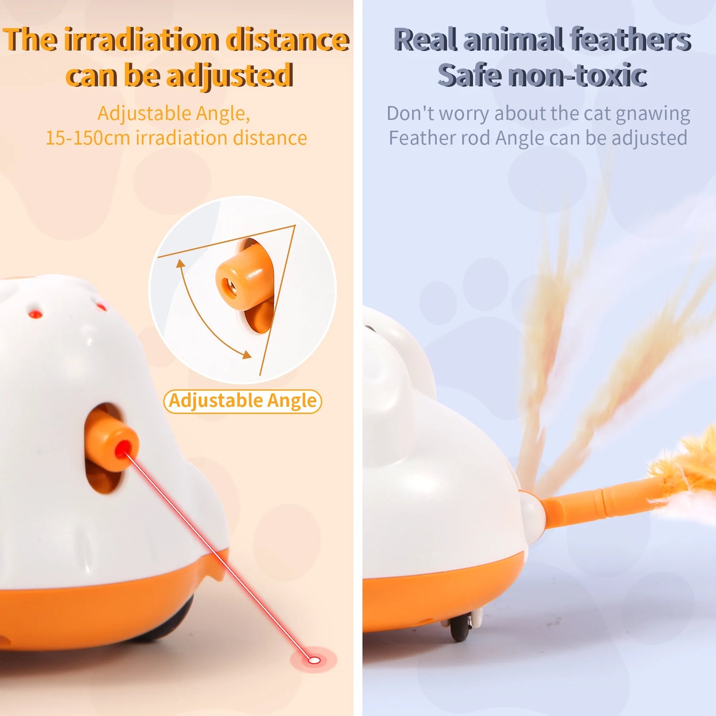 Automatic Sensor Cat Toy Interactive Smart Robotic Electronic Feather Teaser - Pet Market Palace