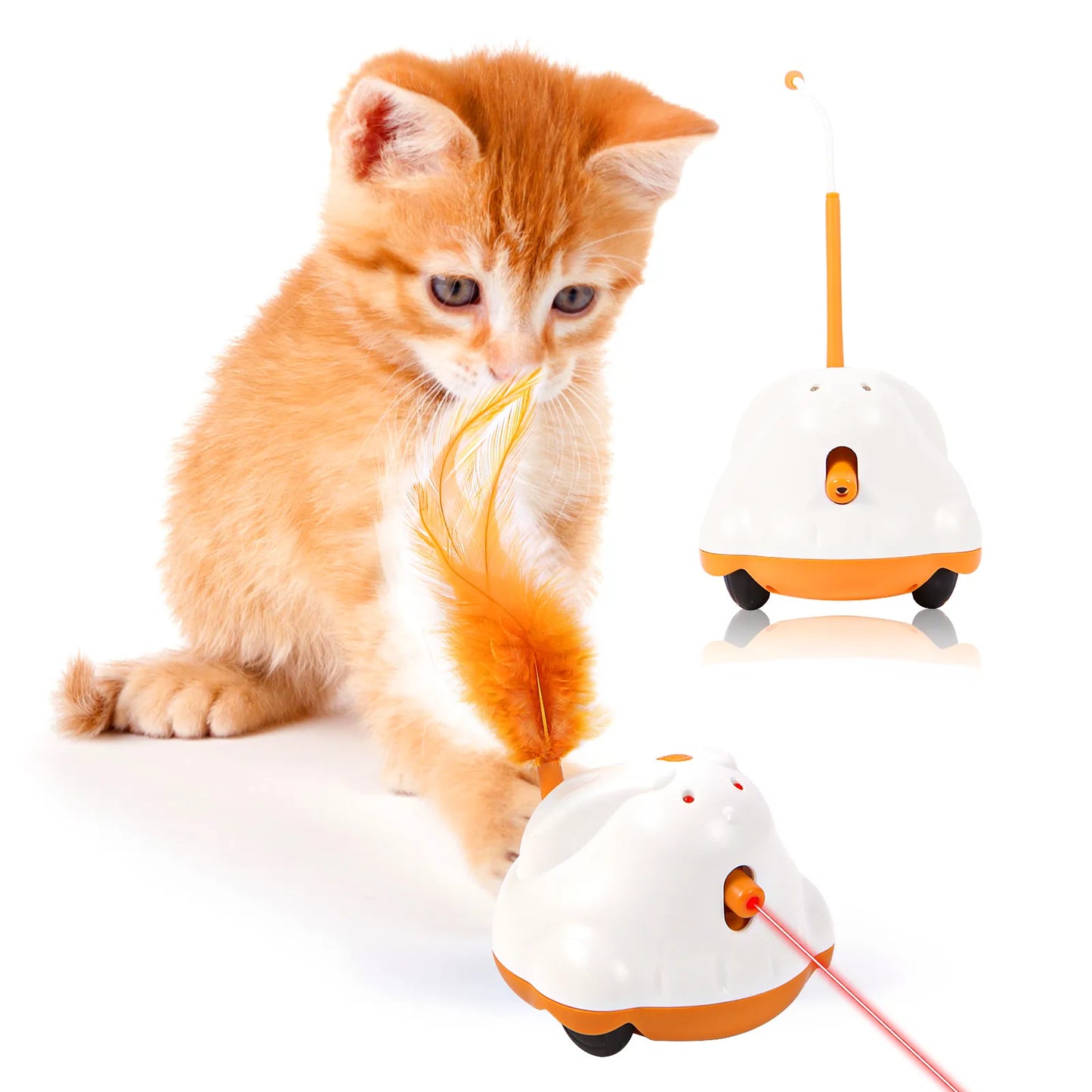 Automatic Sensor Cat Toy Interactive Smart Robotic Electronic Feather Teaser - Pet Market Palace