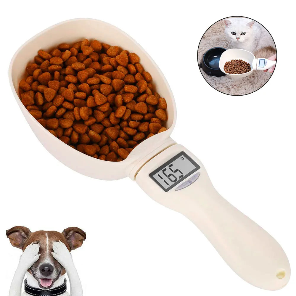 Electronic weighing scale for pet food