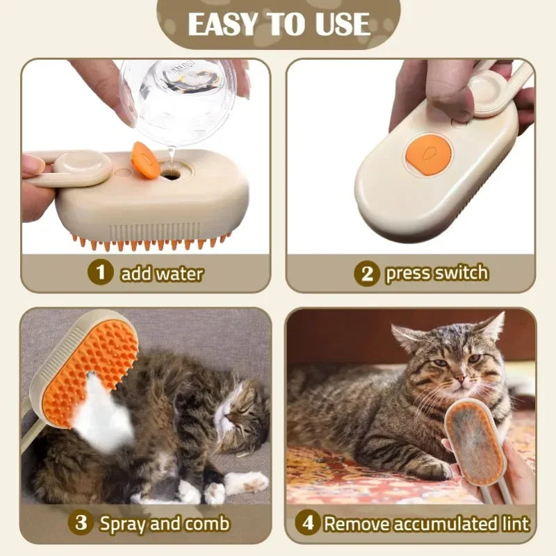 Multifunctional 3-in-1 Pet Grooming Comb - For Cats and Dogs