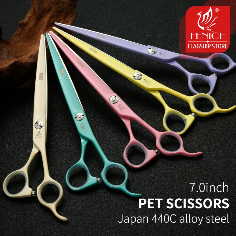 Fenice Jp440c Colorful Professional 7.0 Inch Pet Cutting Scissors for Pet Grooming - Pet Market Palace