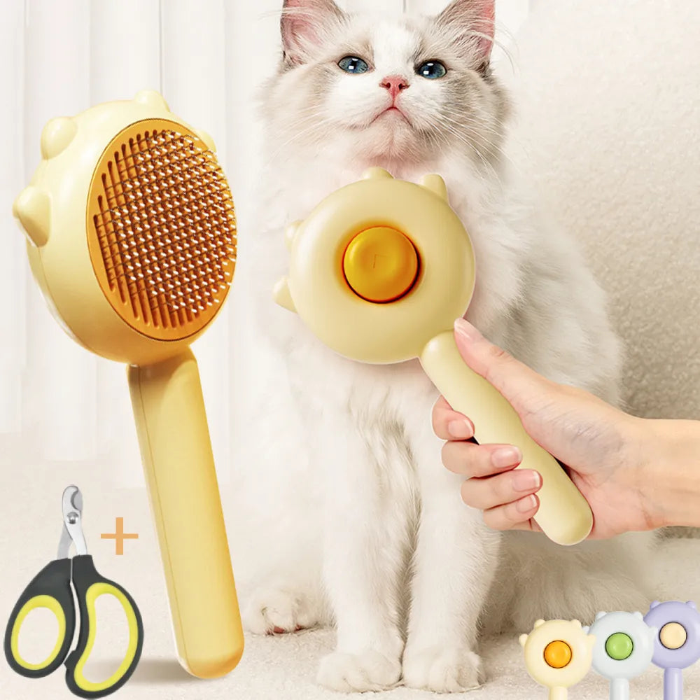 Pet Grooming Needle Brush Magic Massage Comb Hair Remover Pets General Supplies with Pet Nail Clippers For Cat Dog Cleaning Care - Pet Market Palace