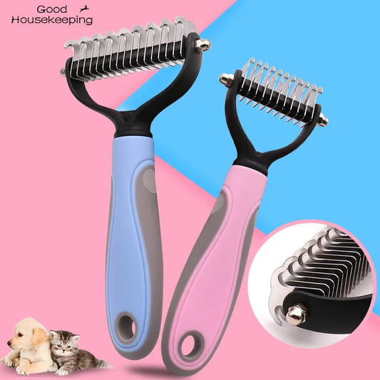 Pets Fur Knot Cutter Dog Grooming Shedding Tools Pet Cat Hair Removal Comb Brush Double sided Pet Products Suppliers - Pet Market Palace